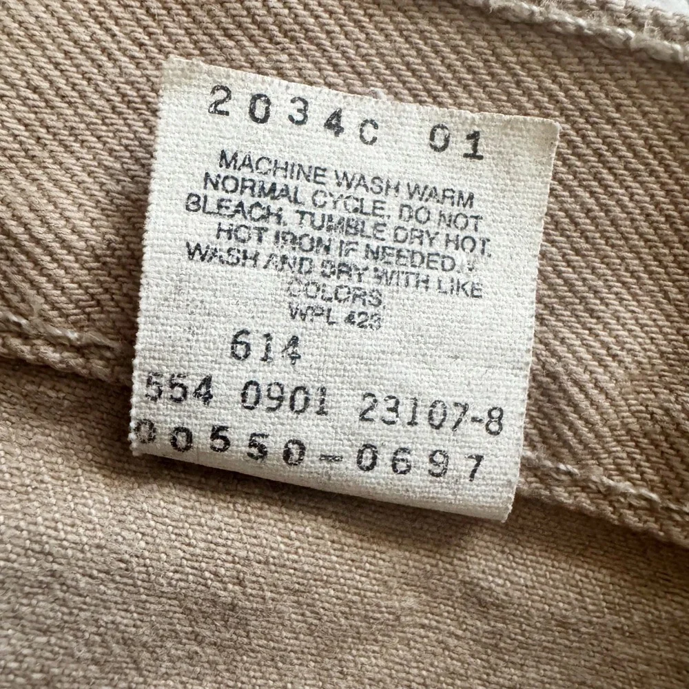 Levi's VTG 90s 550 Relaxed Fit Tapered Leg Jeans USA Khaki Tan‎ Mens 30x32 Y2K